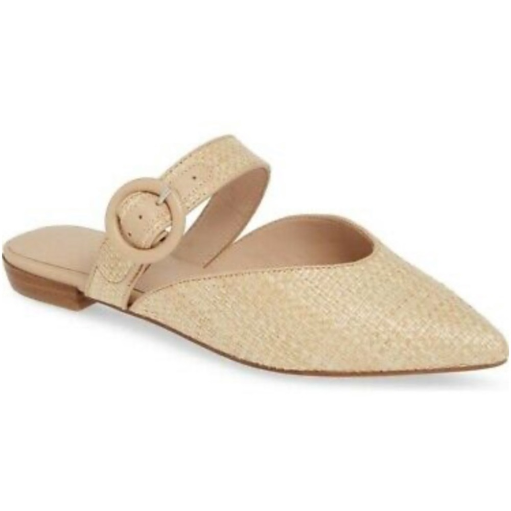 Something Navy Raffia Mules